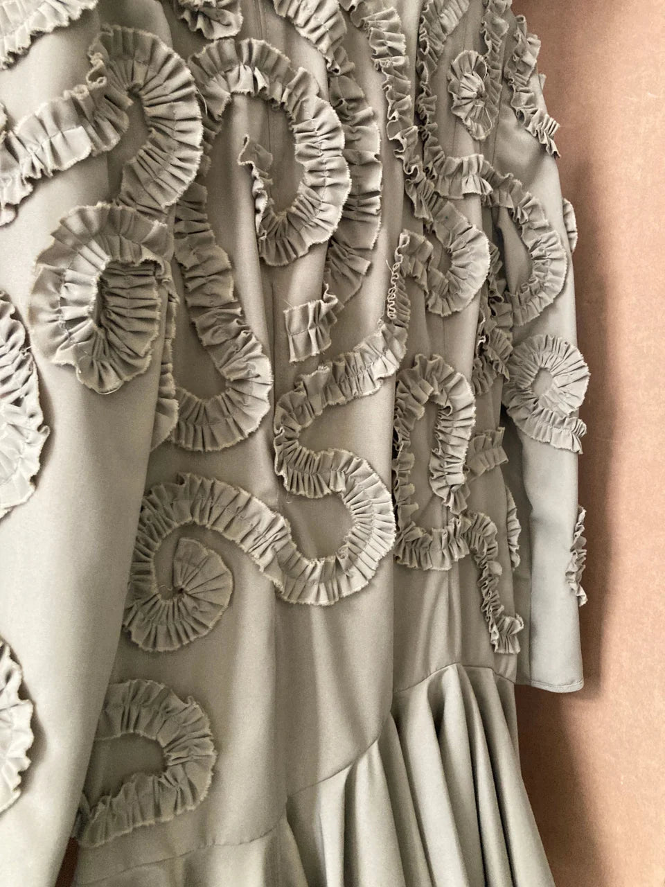 RUFFLE DRESS - Army green