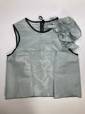 SLEEVELESS TOP - Turquoise w/ black thread
