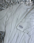 WRINKLED T-SHIRT - White w/ black thread - #01